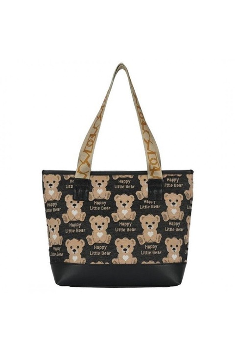 Geanta dama, Carla, Universal, Bej/Negru