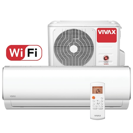 Aer conditionat Vivax ACP-09CH25AEMI M-Design R32, Wi-Fi, Inverter, 9000 BTU/h, Clasa A++, ecran LCD, Pornire silentioasa, Sleep mode, Turbo mode, Timer, Protectie Anti-Inghet, Autocuratare