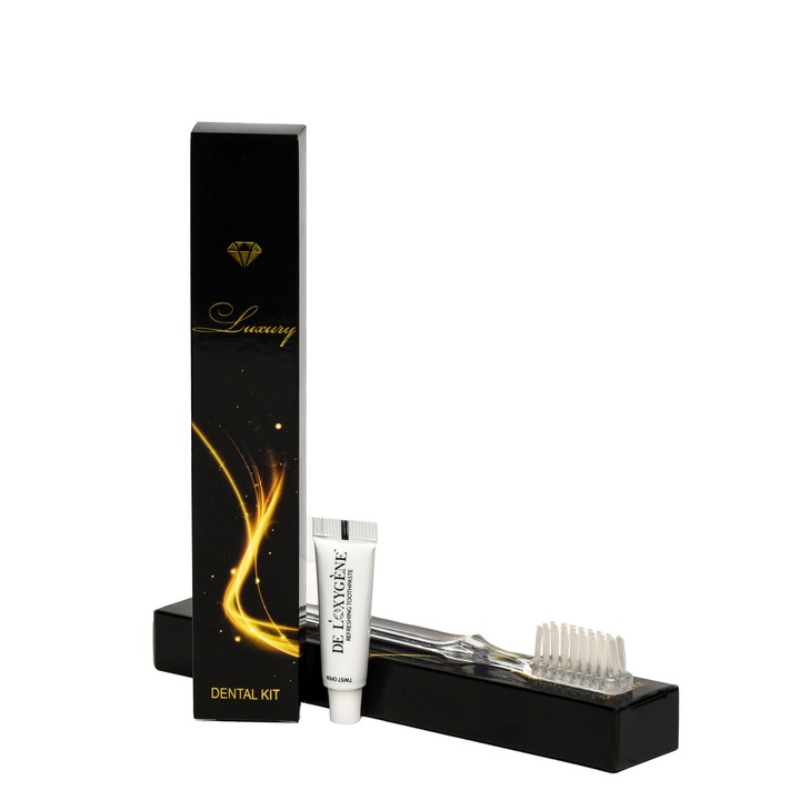 Szállodai fogászati készlet, 50 darab, Luxus RDI, fogkeféből és fogkrémből 5 g