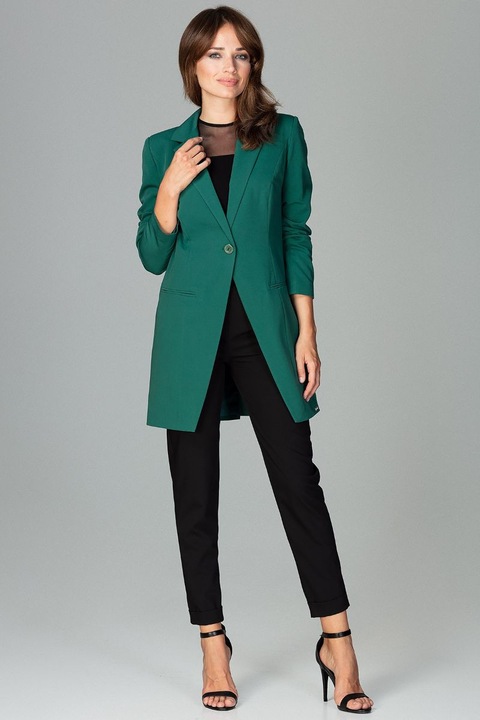 Sacou lung dama Lenitif, Javonte, Verde, XL