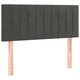 Tablie de pat cu LED vidaXL, gri inchis, 100x5x78/88 cm, catifea, 5.61 kg 3121893