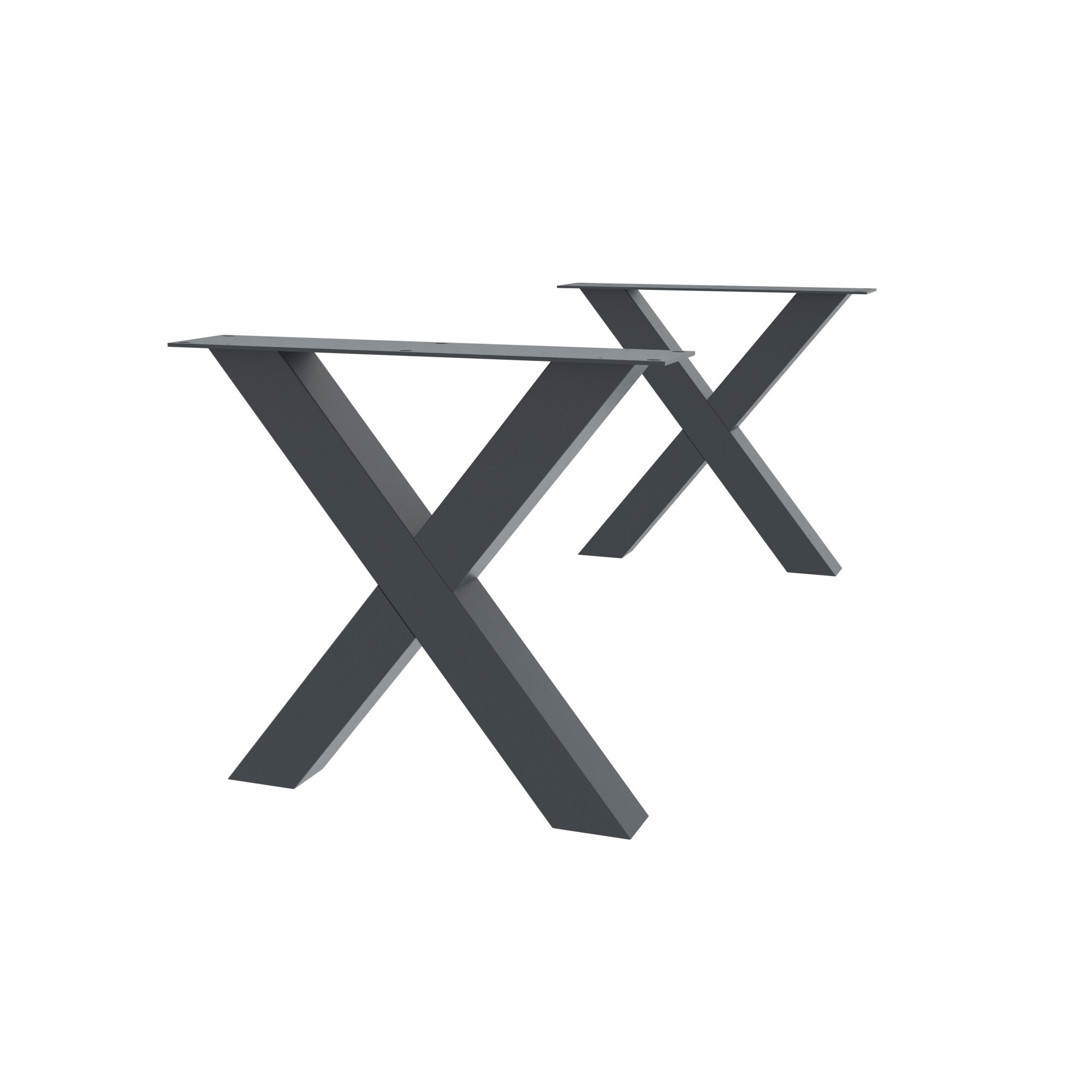 Set 2 Picioare Metalice MAROC, Pentru Masa Bucatarie Sau Living, Profil 100x100 mm, Inaltime 73 cm, Finisaj Semi Mat, Antracite