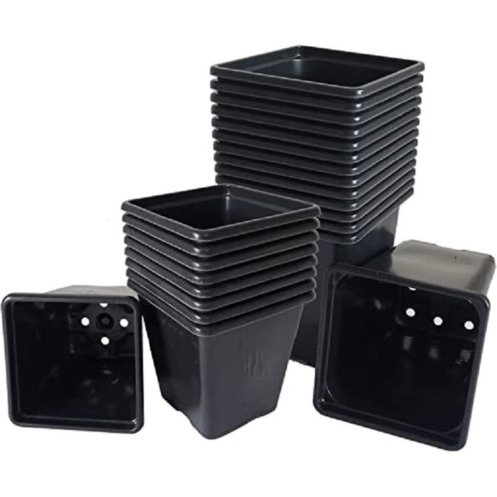 Set 20 ghivece pentru rasad, Agronom, 8x8x8 cm, PVC, Velvet