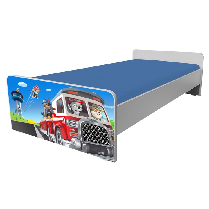 Pat copii Economic Paw Patrol 2, 2-8 ani 144 x 76 cm - Alb