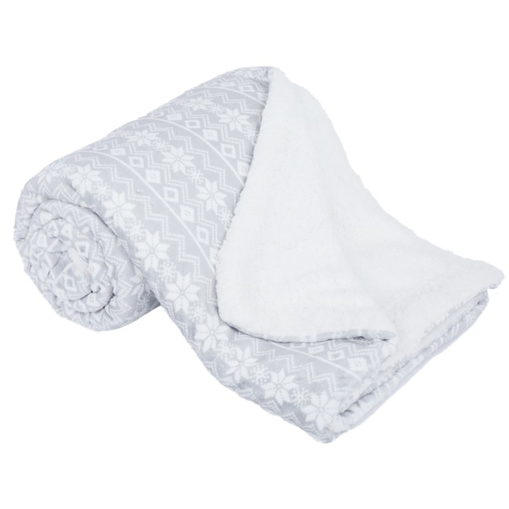 Одеяло от текстил Marita, Бяло / Сиво, 150х200 см