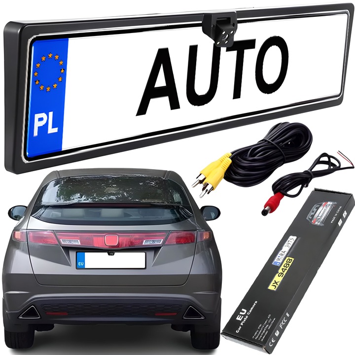 Camera Spate RETOO DriveTech cu Iluminare LED, Rezolutie 656x492 px, Sistem PAL, Protectie IP67/IP68, Rezistenta la Socuri, Senzor de Lumina, Usor de Instalare, Cablu 500cm, Viziune Clara pe Timp de Noapte, Compatibil cu Majoritatea Masinilor