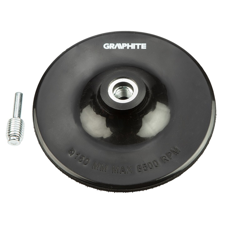Disc elastic, Graphite, Diametru 150mm, Pentru lemn si metal, Negru