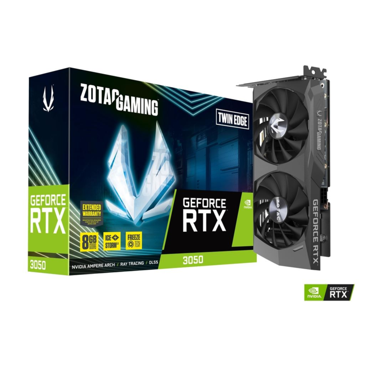 Zotac GeForce RTX 3050 8GB Twin Edge videokártya (ZT-A30500E-10M) (ZT-A30500E-10M)