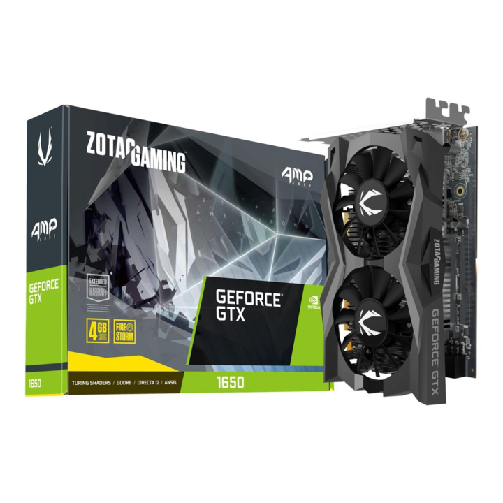 ZOTAC GAMING GeForce GTX 1650 AMP Core - graphics card - GF GTX 1650 - 4 GB (ZT-T16520J-10L)