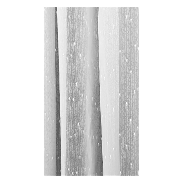 Perdea cu model ploita, culoare alb, cu rejansa, 300 x 230