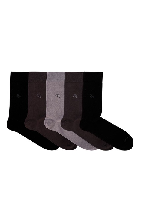 Бамбукови чорапи BOX 5 Cotton Rich Socks Black Anthracite Grey