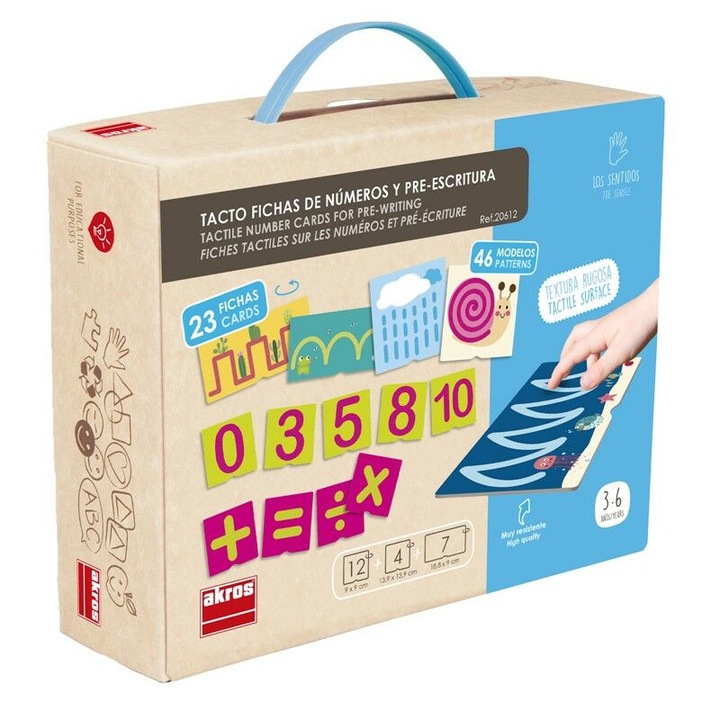 Set de cartonase de pregatire a scrisului, Akros, Multicolor