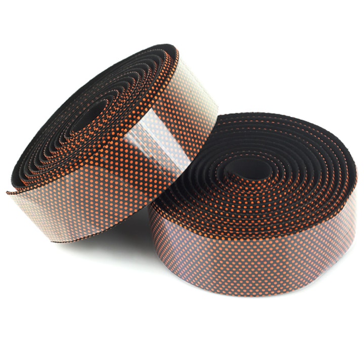 Set de ghidolina, 2130x30mm, Din silicon, Negru/portocaliu, 2 buc