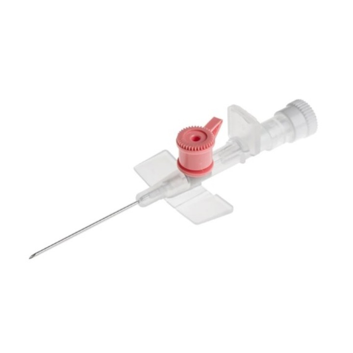 Set 10 Branule, cateter periferic, cu valva, 20G, Roz
