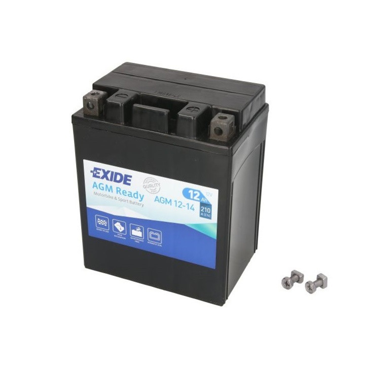 Baterie moto, EXIDE AGM (YTX14AHL-BS), 12V 14Ah, 134x89x164, 210.0A (dreapta+)