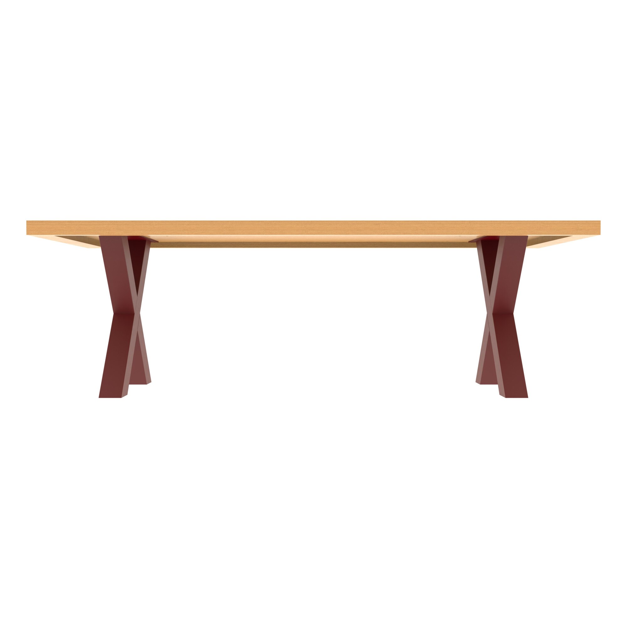 Set 2 Picioare Metalice MAROC, Pentru Masa Bucatarie Sau Living, Profil 100x100 mm, Inaltime 73 cm, Finisaj Semi Mat, Rosso