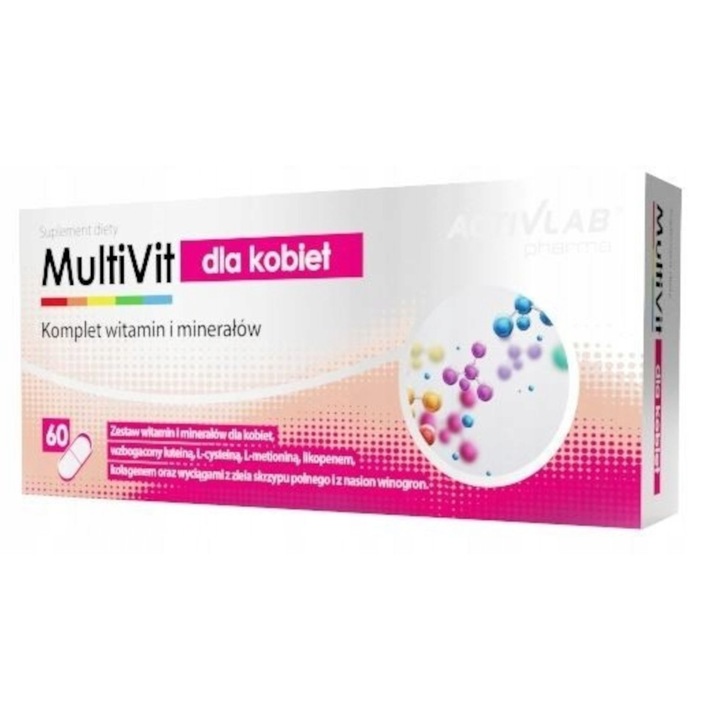 Хранителна добавка ActivLab Multivit за жени, 60 капсули