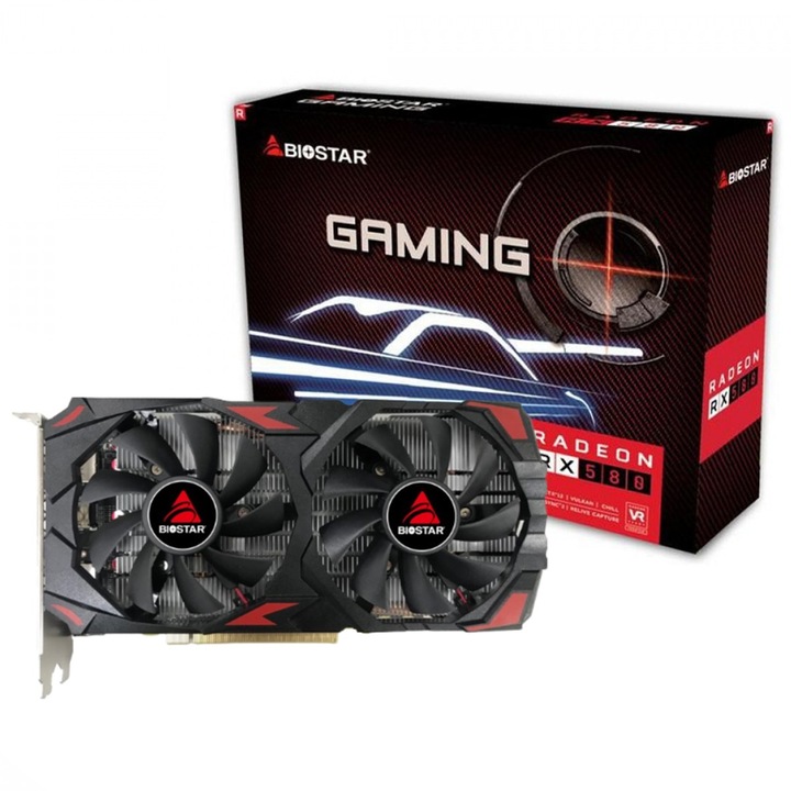 Placa video Biostar Radeon RX-580 8GB GDDR5 256bit Bulk