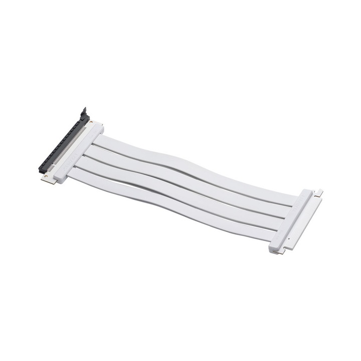 Függőleges rögzítő kábel Phanteks videokártyához Riser Cable 300mm PCI-E x16 4.0, Fehér