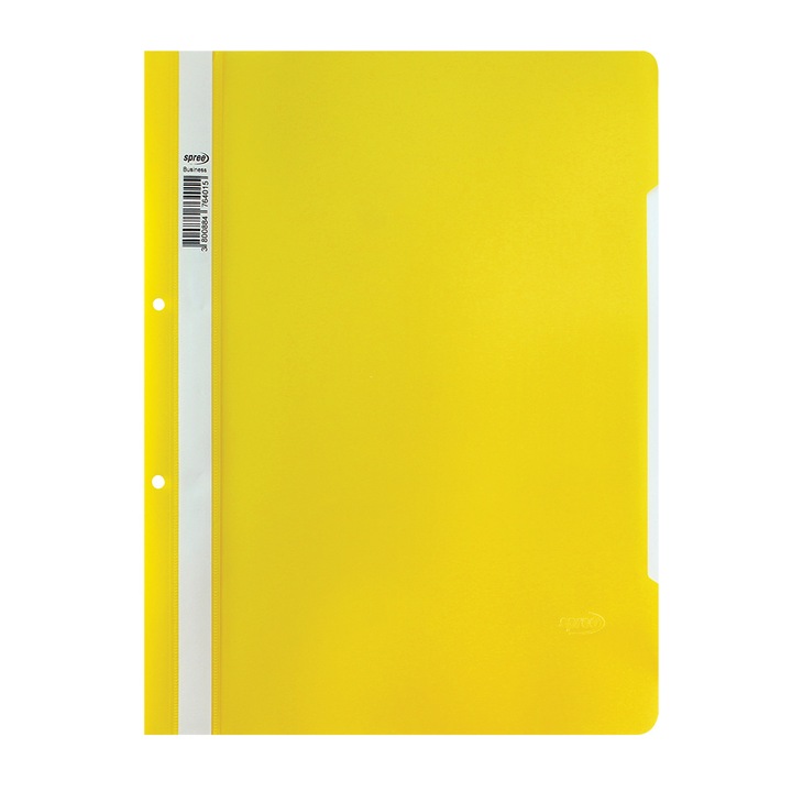 Папка, Soree, Прозрачно лице и перфорация, Жълта