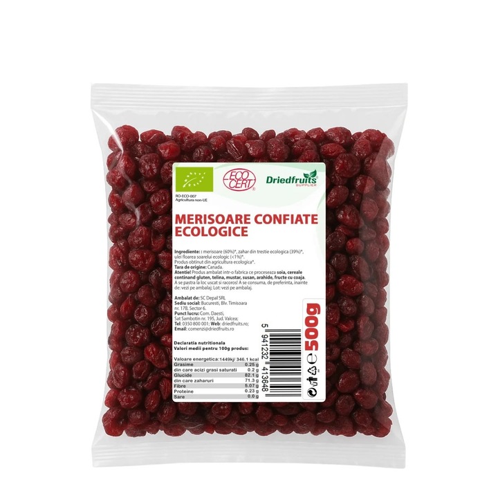 Merisoare confiate BIO - 500 g