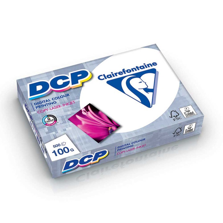 Хартия, Clairefontaine, За цветно копиране, А3, 100г/м2, 500 листа