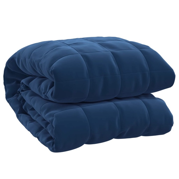 Одеяло vidaXL, Синьо, 200x200 см, 13 кг, Плат