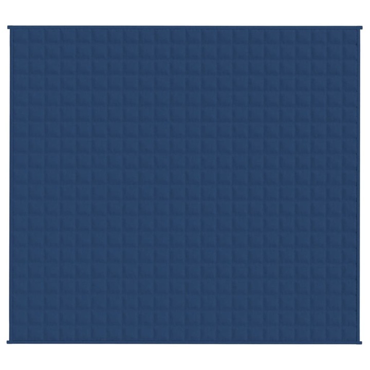 Patura grea vidaXL, albastru, 200x220 cm, 9 kg, material textil