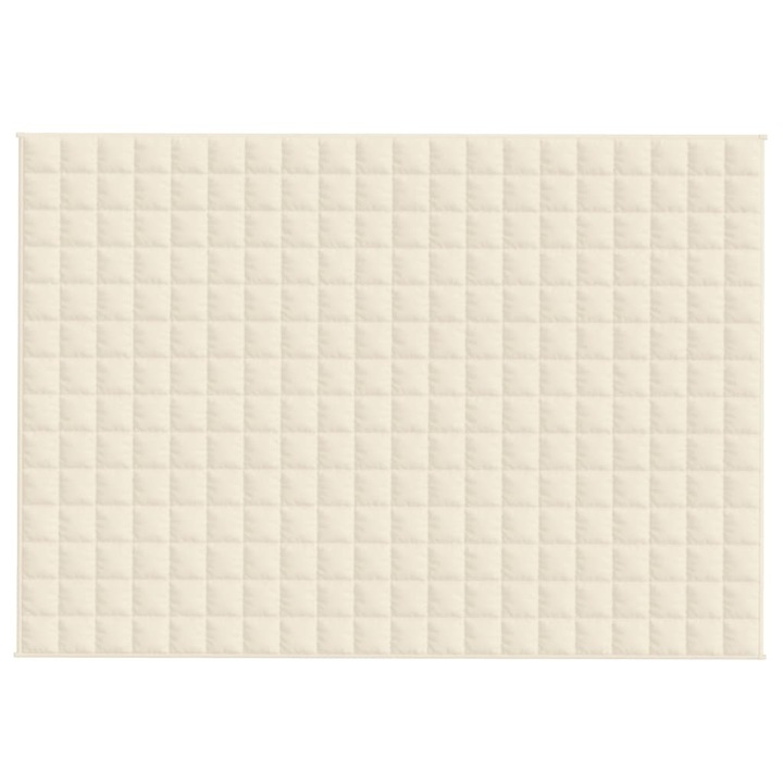 Patura grea vidaXL, crem deschis, 140x200 cm, 10 kg, material textil