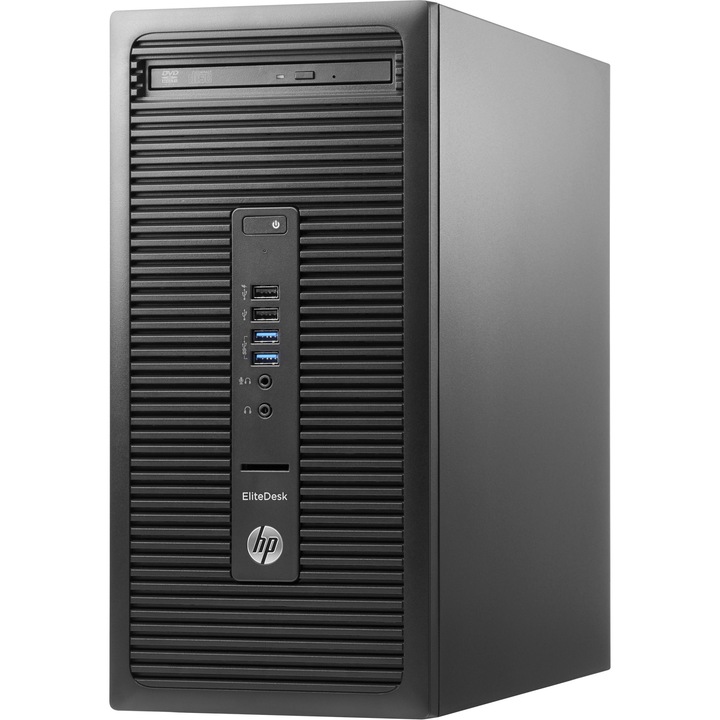 Sistem Desktop PC HP EliteDesk 705 G2 MT cu procesor AMD A10-8750B 3.60GHz, 8GB, 2TB, DVD-RW, nVIDIA GeForce GT 730 2GB, Free DOS, Black, Mouse + Tastatura