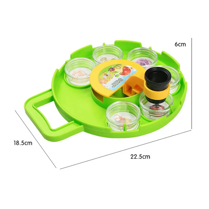 Set Educativ, Microscop Detasabil, Observator de Insecte, 6 Recipiente, Placa Rotativa, 22.5x18.5x6 Cm, + 8 Ani, Utility One