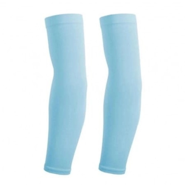 Maneci Sport Fitness pentru Protectie UV Brate, pentru Sportivi, Material Premium Supraelastic, Marime Universala Unisex, Set 2 Bucati Albastru, Garami Shop