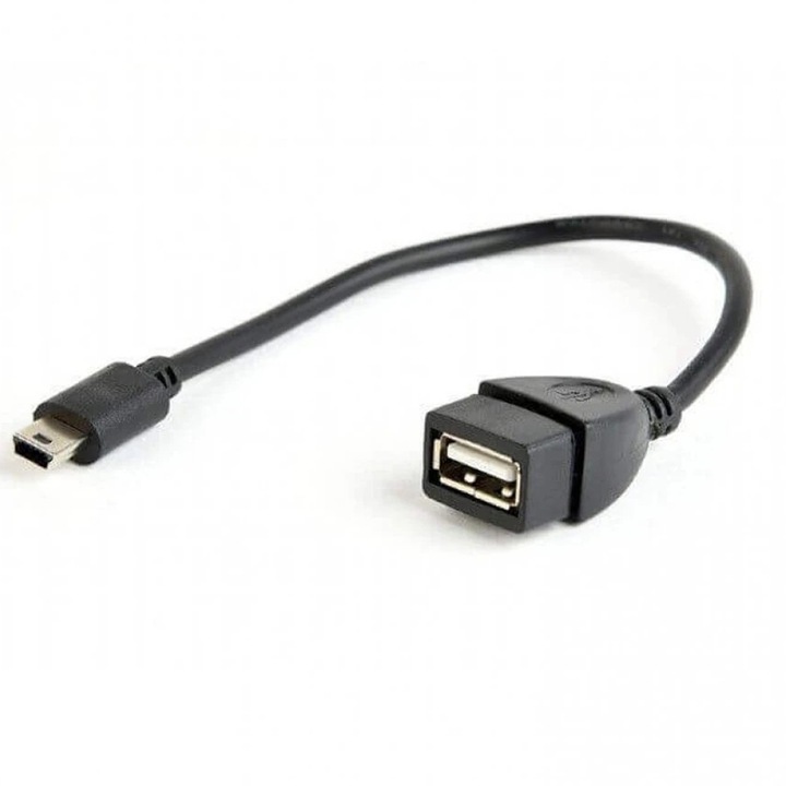 Mini-USB към USB кабел за данни, OTG адаптер, щепсел Fonix - трансфер, черен