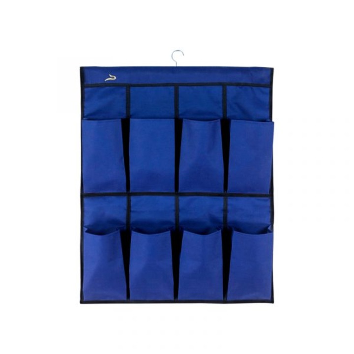 Organizator suspendat, Zola®, 8 buzunare pe 2 randuri, 68x46.5 cm, albastru