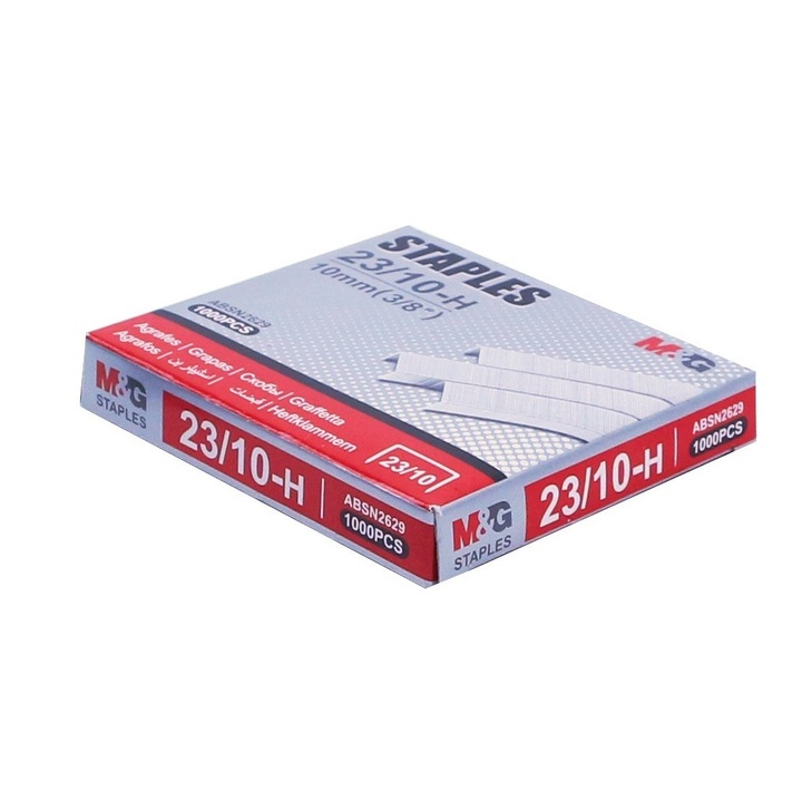 Здрави поцинковани скоби, M&G, 23/10, 1000 броя, Сиви