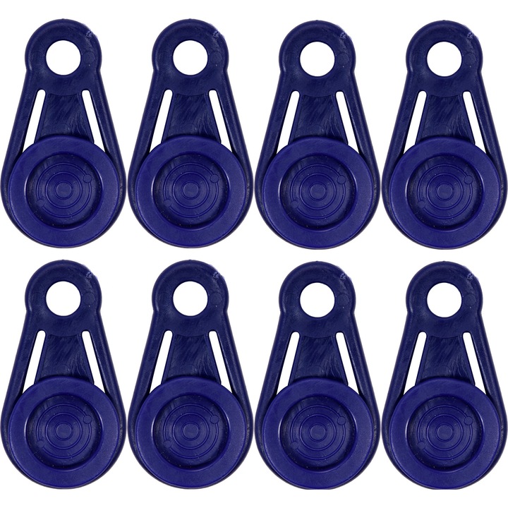 Set 8 cleme fixare prelate Vorel, 88x43mm, Nylon, Albastru