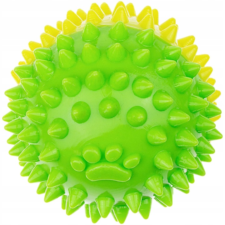 Jucarie cu minge de arici pentru catelul tau, Wesolypupil, verde/galben