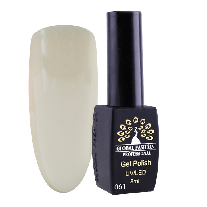 Oja semipermanenta, Global Fashion, London, 8 ml, Bej 061