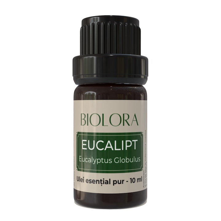 Ulei Esential de Eucalipt Biolora, aromaterapie, puritate 100%, nediluat, 10 ml