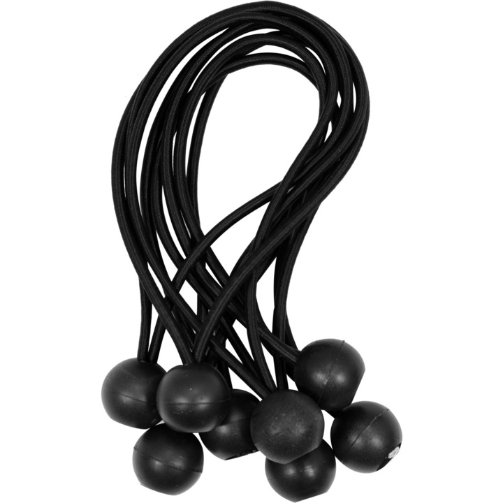 Set 8 chingi pentru fixare prelate Vorel, 200mm, Negru