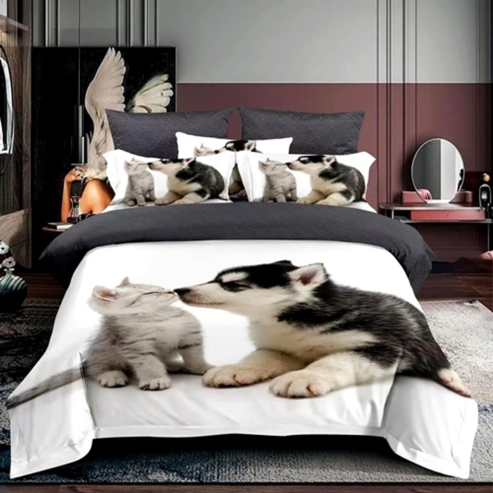 Lenjerie de pat copii, finet, 3 piese, pentru pat single, multicolor, Ralex Pucioasa, 160x230cm, LDP-C-FIN3D-10028