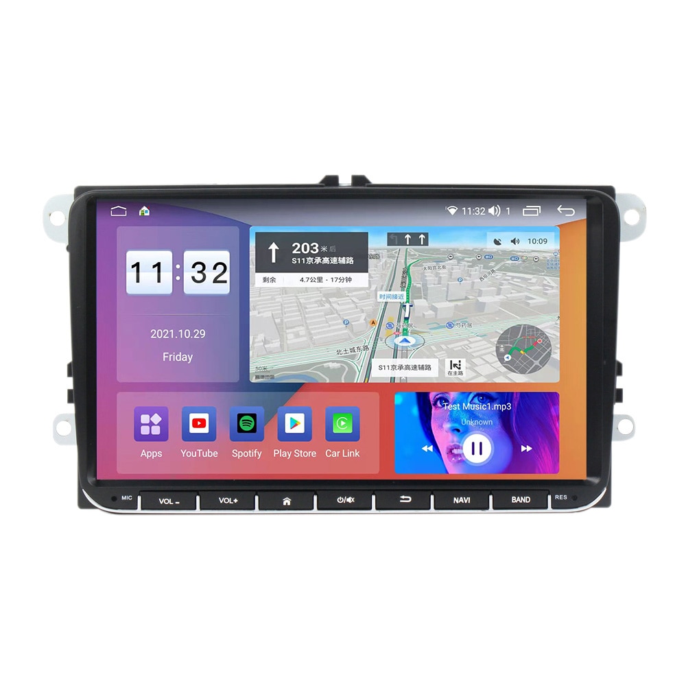 Dedikált navigáció Volkswagen, Skoda, Seat, NAVI-IT Android 13, Wireless  Carplay és Android auto 2 GB RAM 32 ROM, IPS kijelző, 9 hüvelykes, külső  mikrofon, alkalmazások 