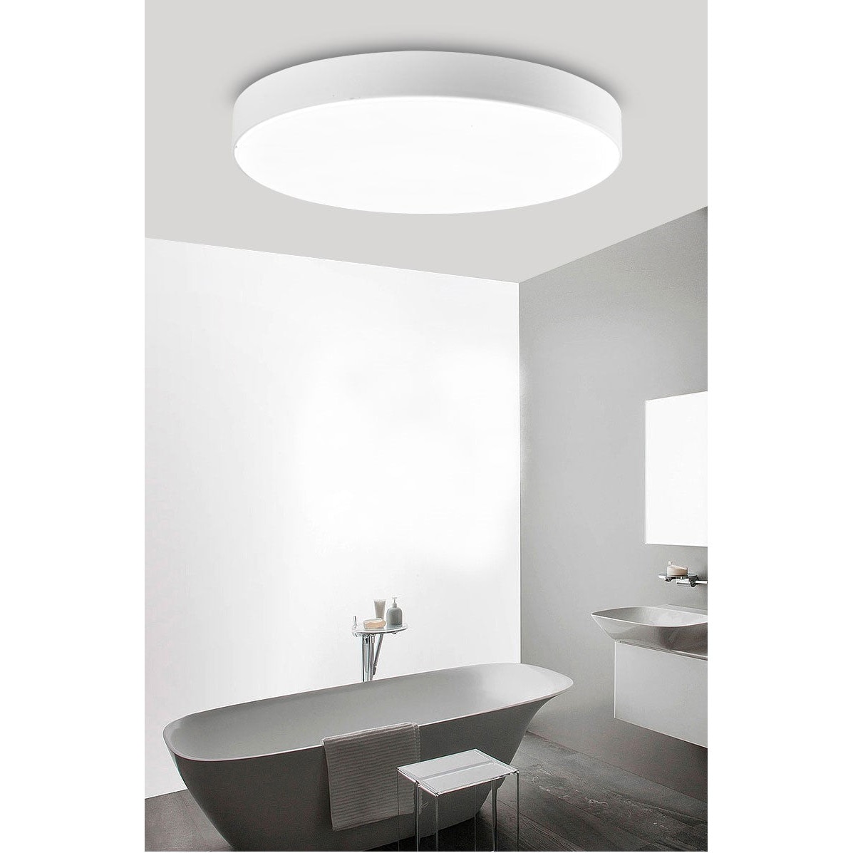 RFAN LED плафон, кръгъл, матов, 40W, студена светлина, 6500K, бял - eMAG.bg