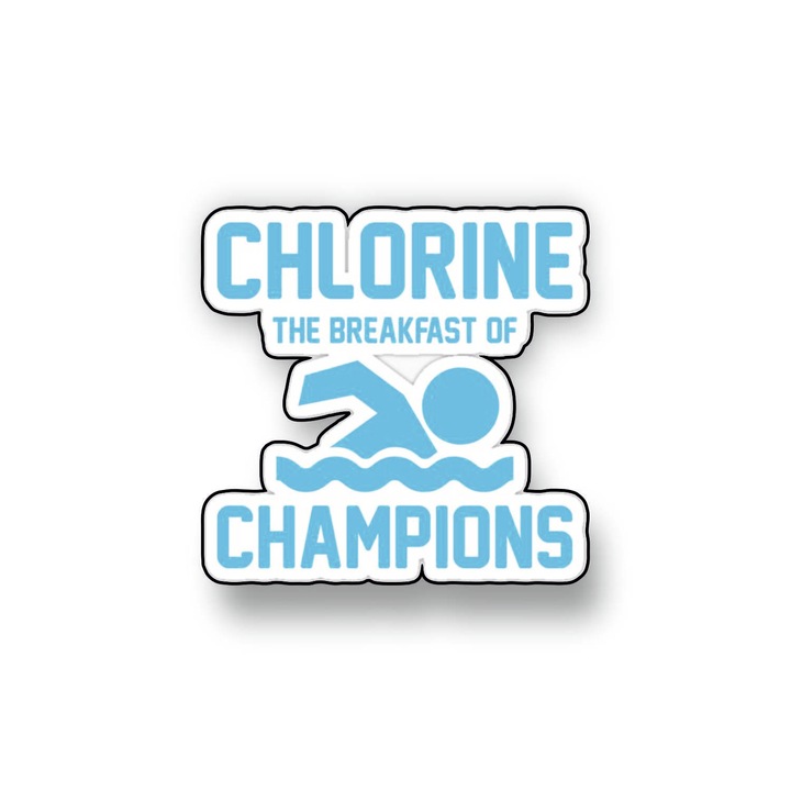 Insigna din lemn cu brosa Chlorine, multicolor, 3 cm