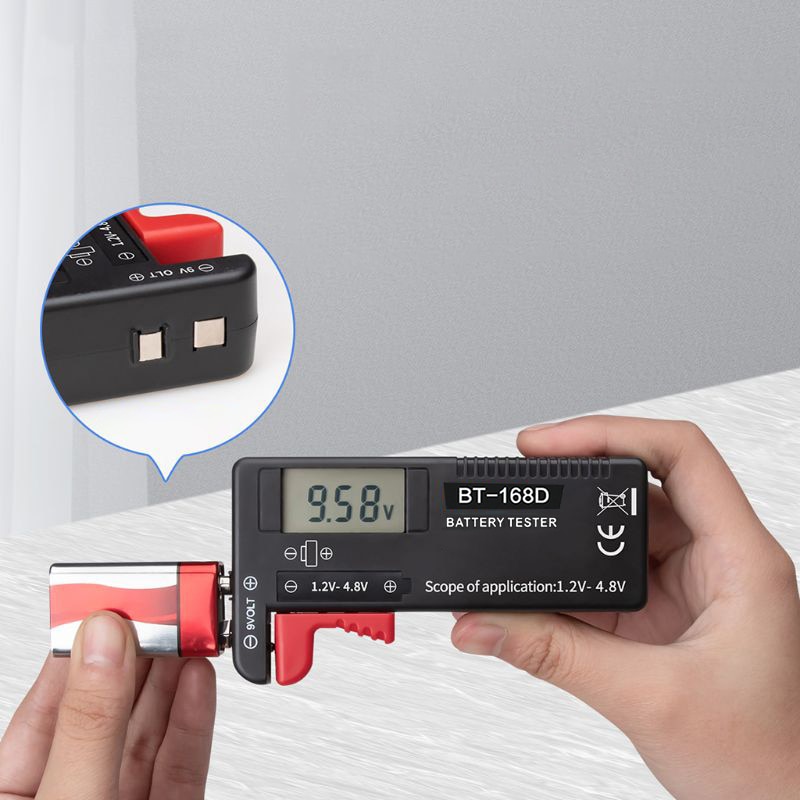TESTER PER BATTERIA PILA PILE STILO MINI STILO DA 1.5 A 9 V CONTROLLO CARICA - Foto 7