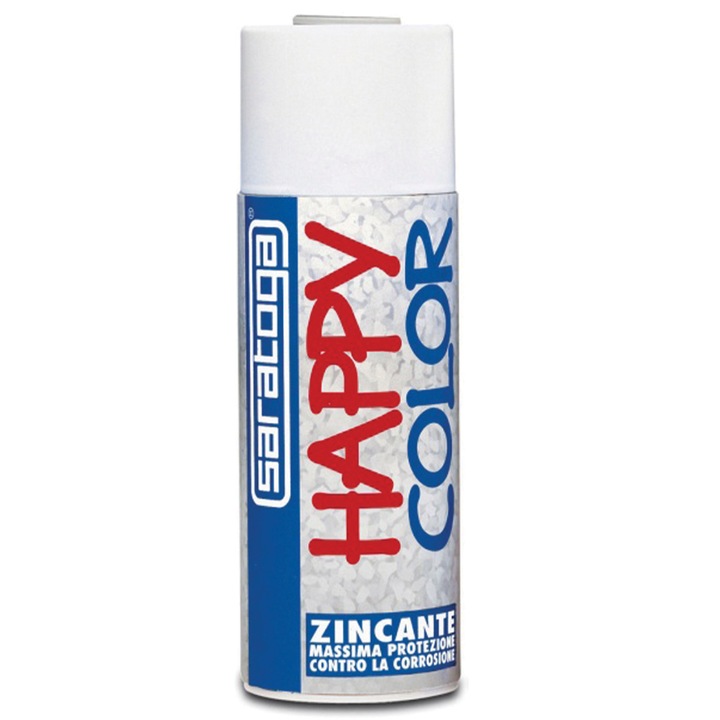 Spray zincant, actiune puternica impotriva coroziunii, pentru tevi, gratare, balustrade, cutii metalice, stalpi, 400 ml, culoare Gri, Saratoga