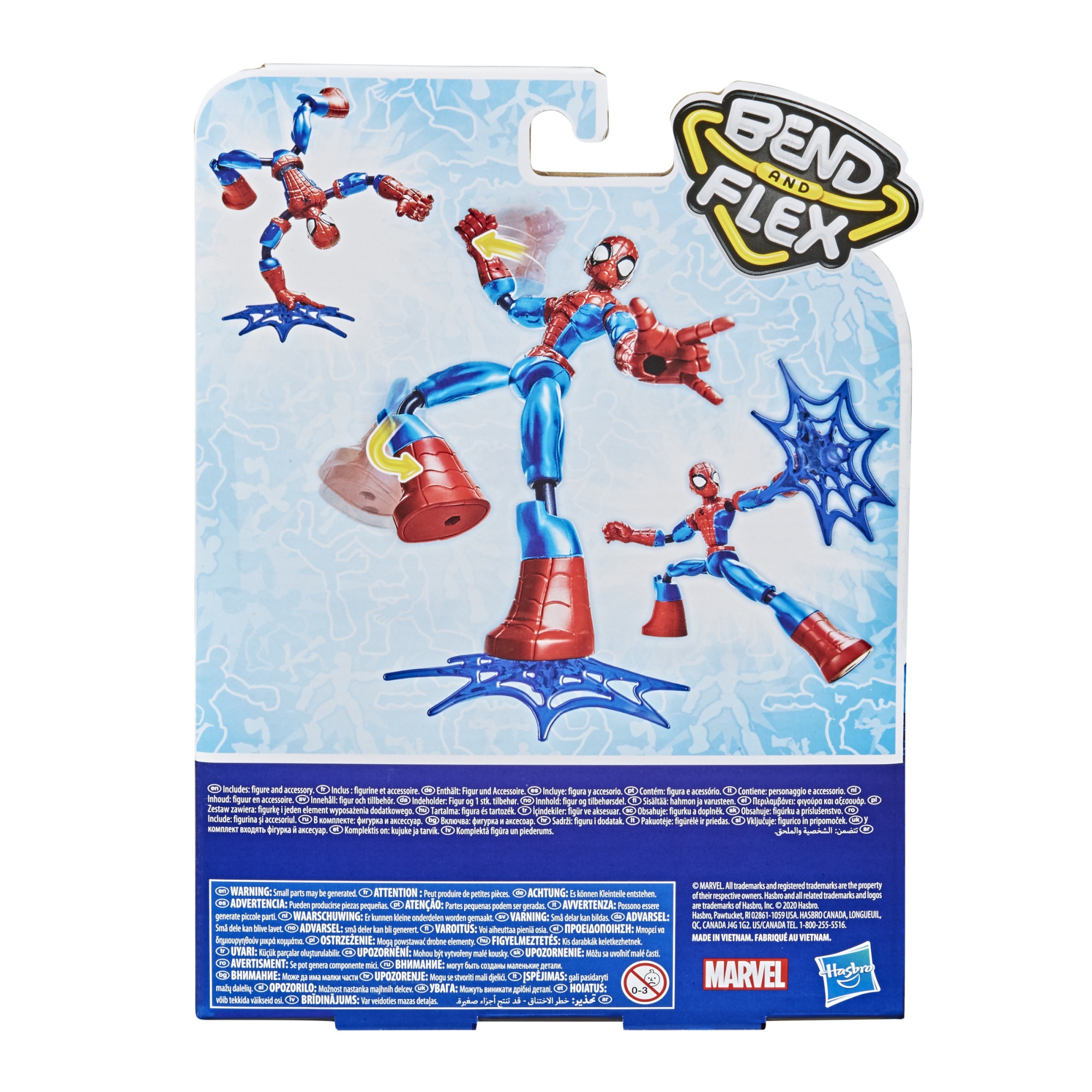 Spiderman et sa moto 2 en 1 figurine bend and flex 15cm