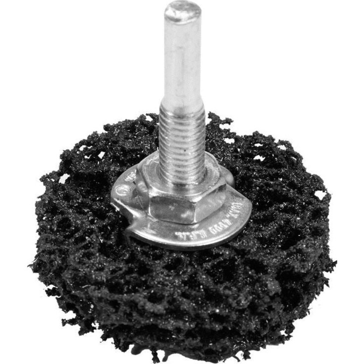 Perie rotativa lustruire, 50mm, Negru/Argintiu