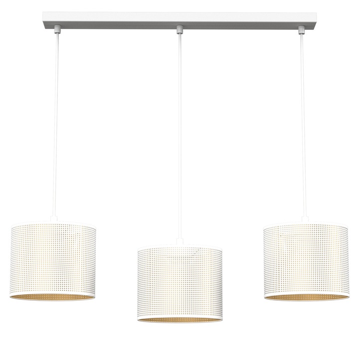 Полилей Loft, Luminex, метал, цокъл E27, бял/златен