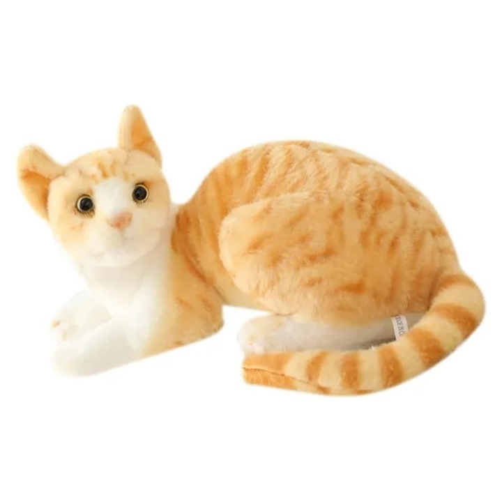 Pisicuta de plus, miauna, portocaliu, 26 cm